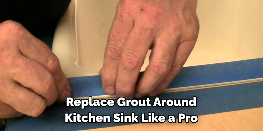 grout around kitchen sink