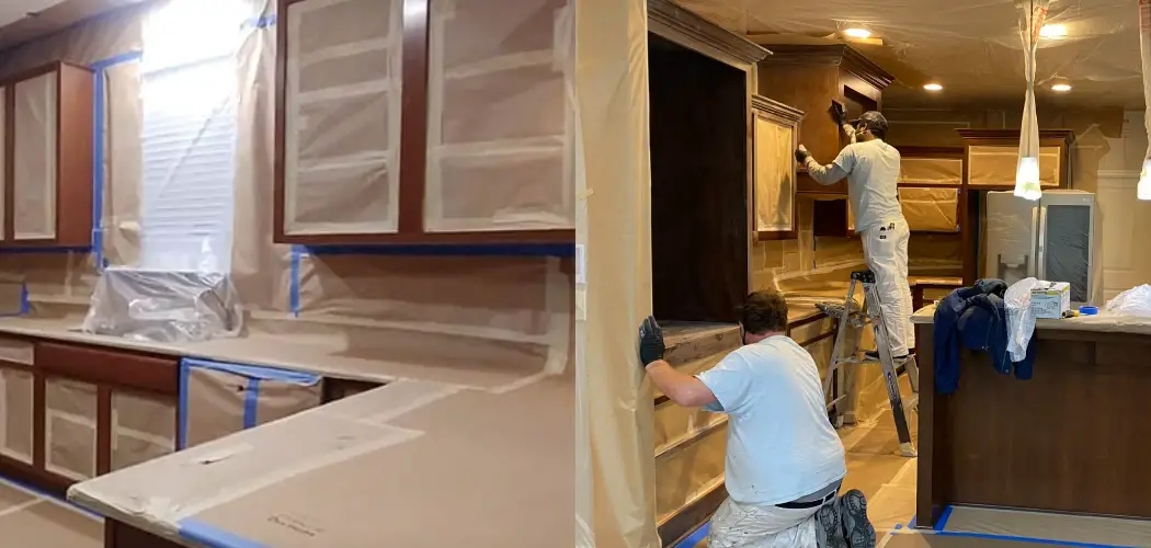 How to Tape Off Kitchen Cabinets for Spray Painting