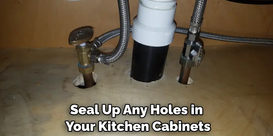 Seal Up Any Holes in Your Kitchen Cabinets