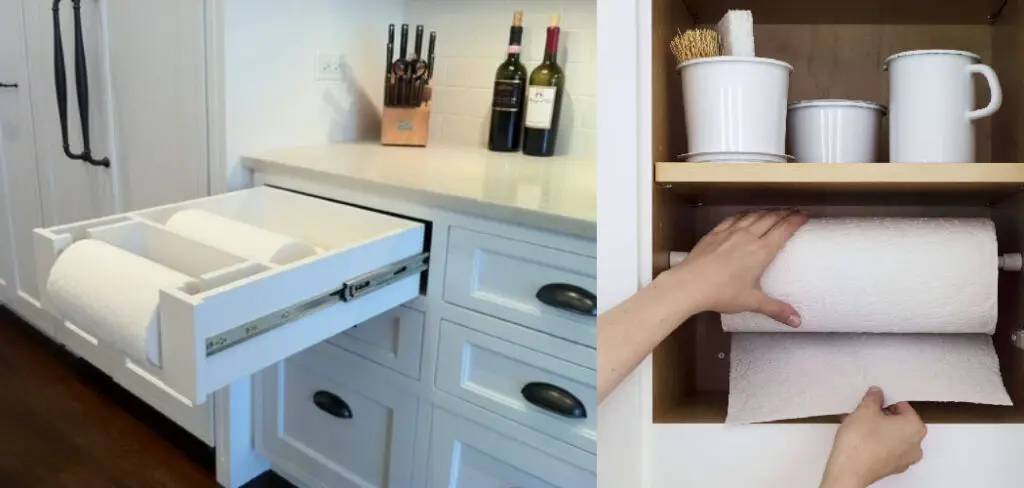 how to hide paper towels in kitchen