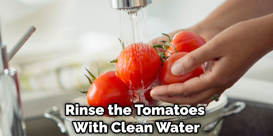 Rinse the Tomatoes With Clean Water