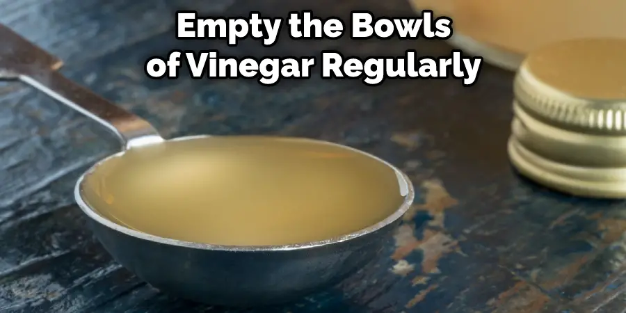 Empty the Bowls of Vinegar Regularly