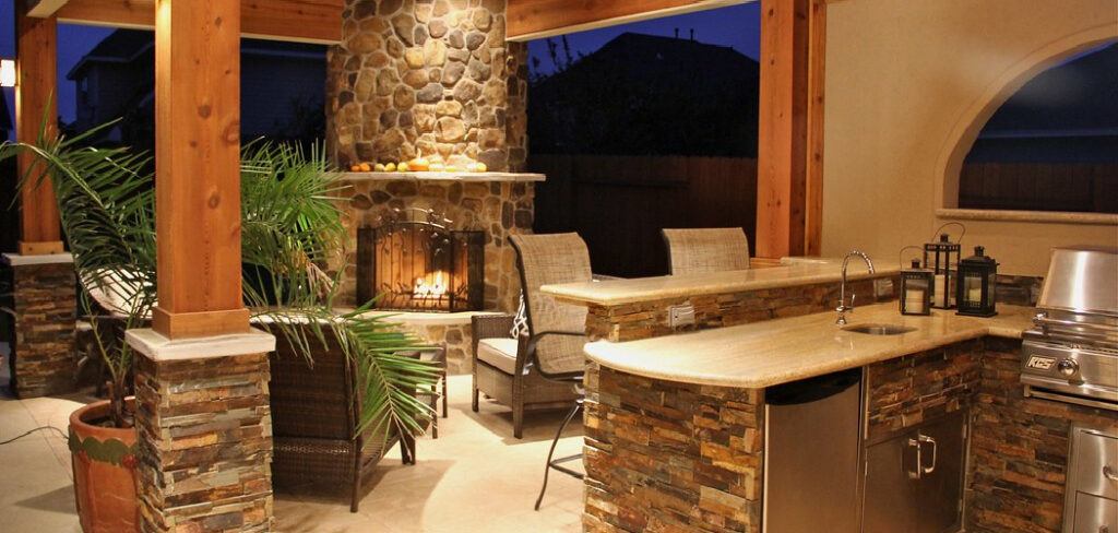 How to Build an Outdoor Kitchen with Stone Veneer