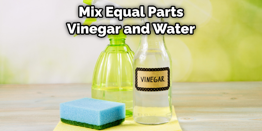 Mix Equal Parts Vinegar and Water in a Spray Bottle