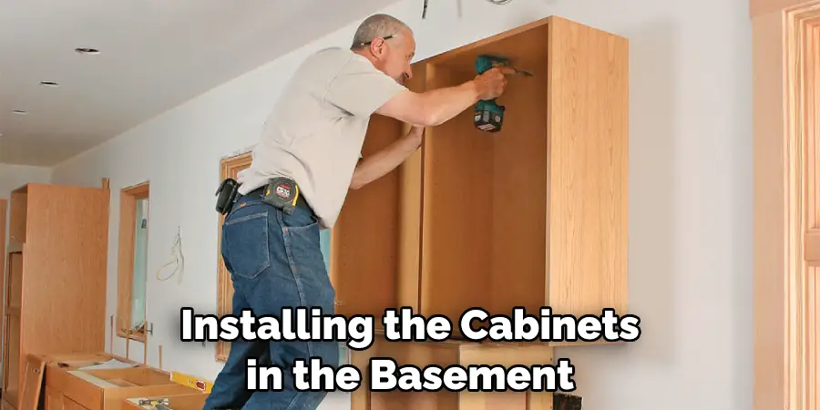 Installing the Cabinets in the Basement