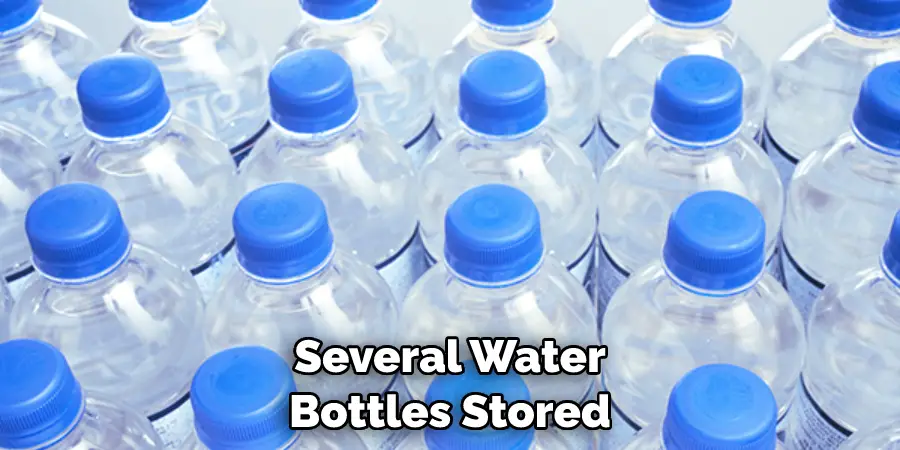 Several Water Bottles Stored
