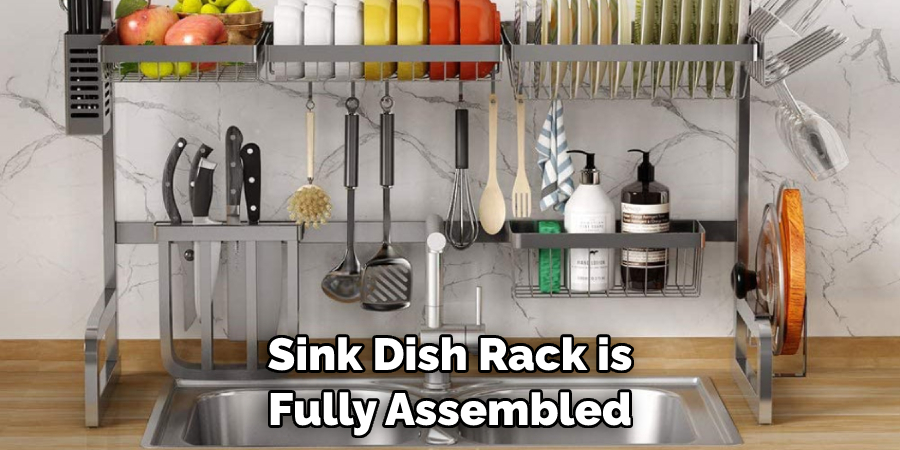 Sink Dish Rack is Fully Assembled