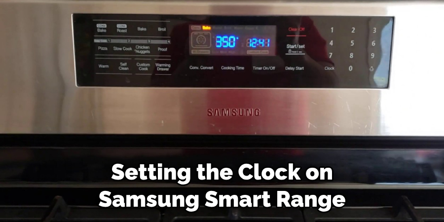 setting the clock on Samsung Smart Range