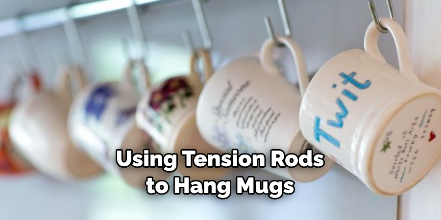 Using Tension Rods to Hang Mugs