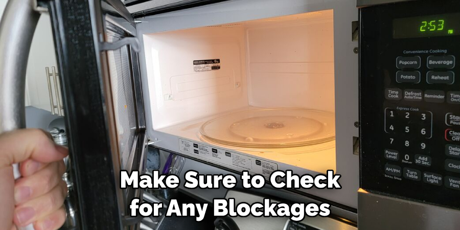 Make Sure to Check for Any Blockages