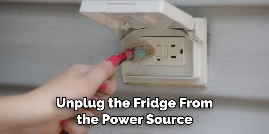 Unplug the Fridge From the Power Source