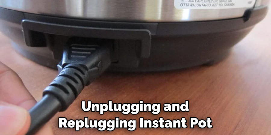 Unplugging and Replugging Instant Pot