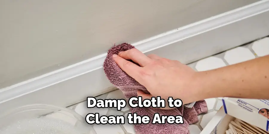 Damp Cloth to Clean the Area 