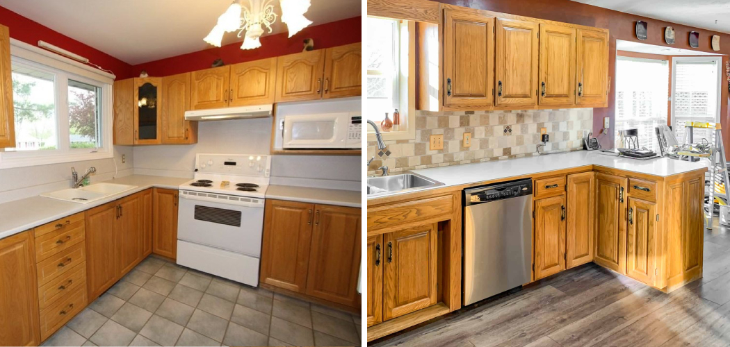 How to Downplay Honey Oak Cabinets