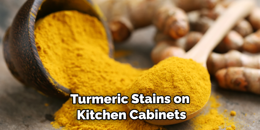  Turmeric Stains on  Kitchen Cabinets