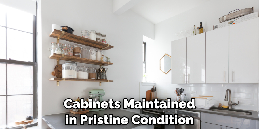 Cabinets Maintained in Pristine Condition