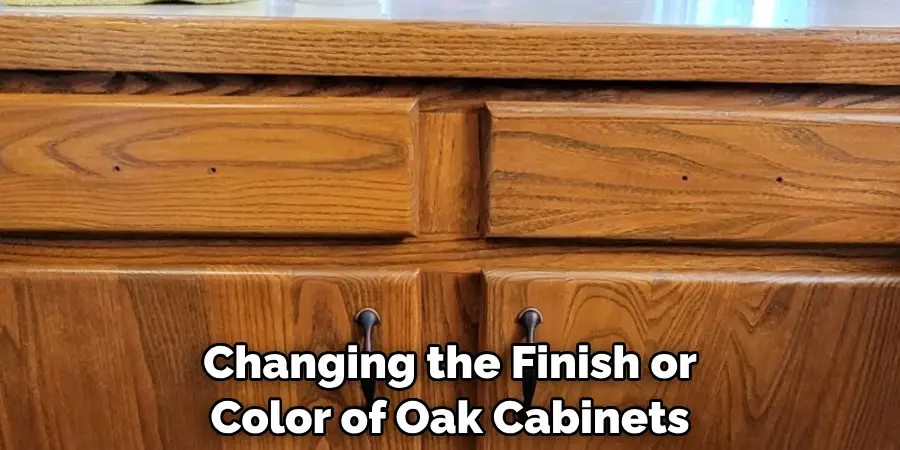 Changing the Finish or Color of Oak Cabinets