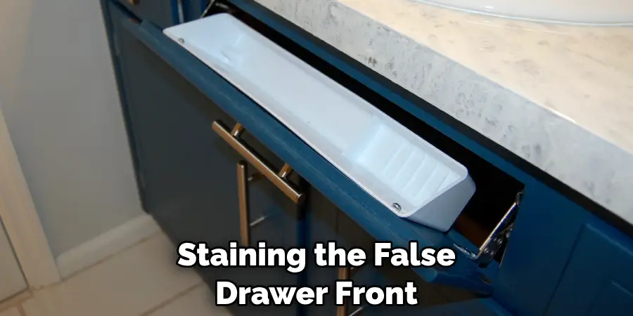 Staining the False Drawer Front