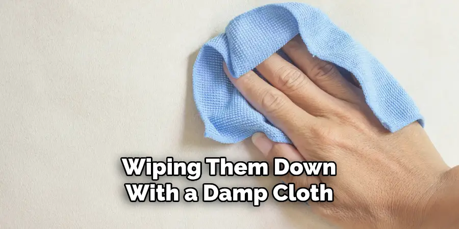 Wiping Them Down With a Damp Cloth