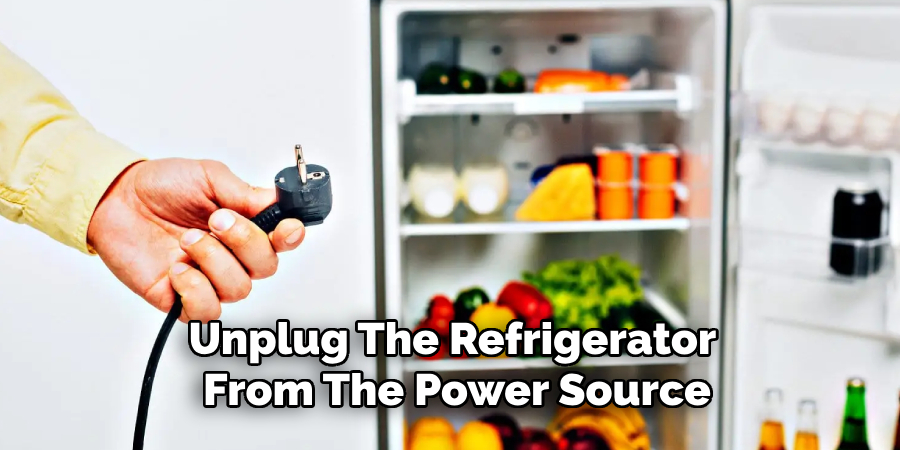 Unplug the Refrigerator From the Power Source