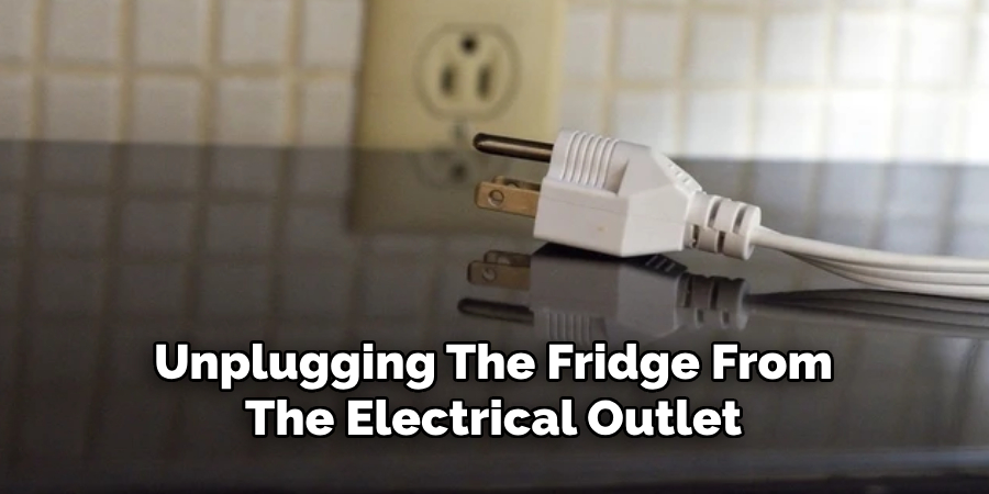 Unplugging the Fridge From the Electrical Outlet 