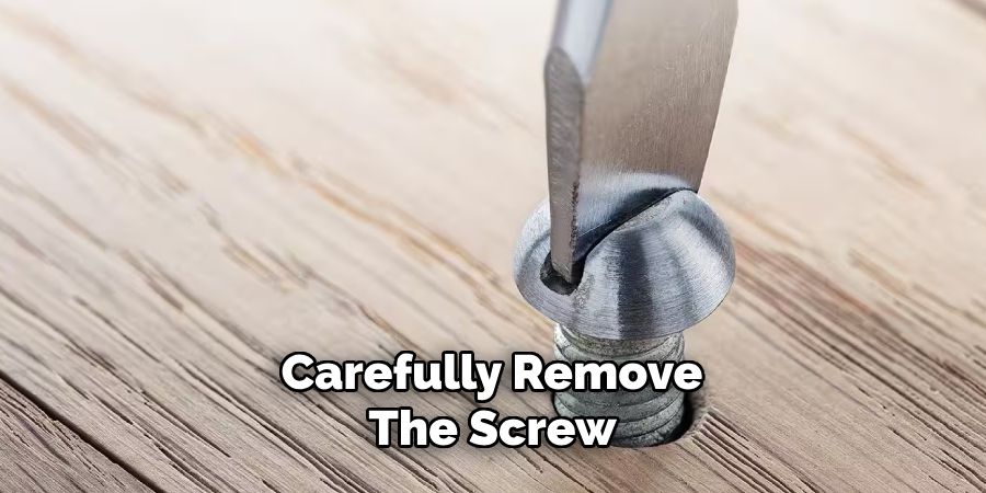 Carefully Remove the Screw 