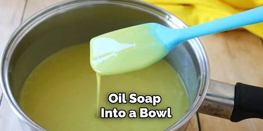 Oil Soap Into a Bowl