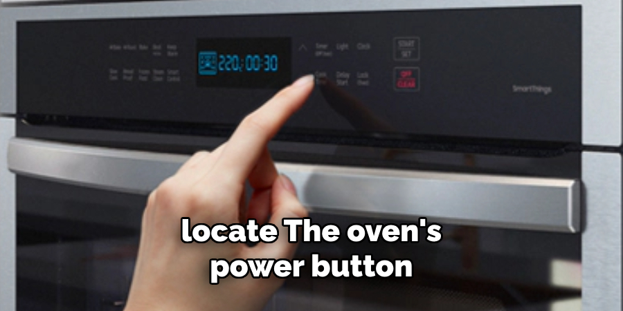 locate the oven's power button