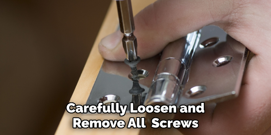 Carefully Loosen and
Remove All  Screws