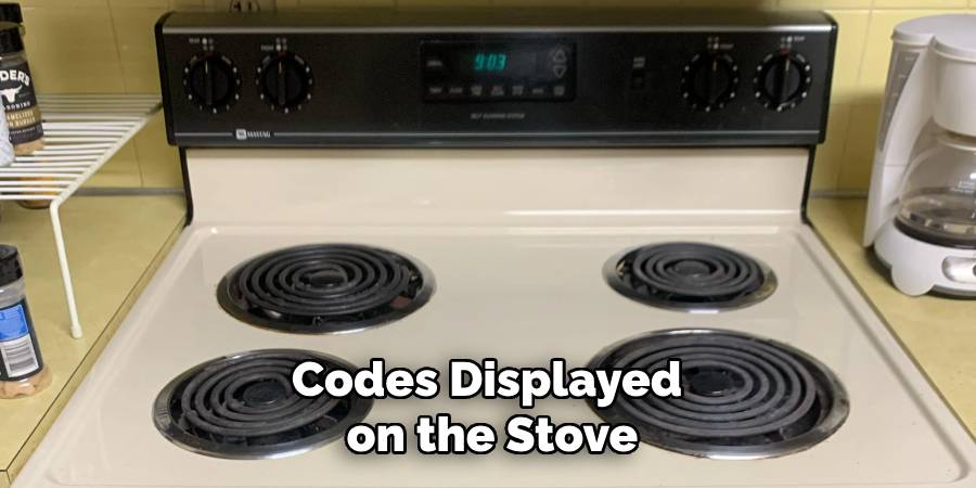 Codes Displayed on the Stove