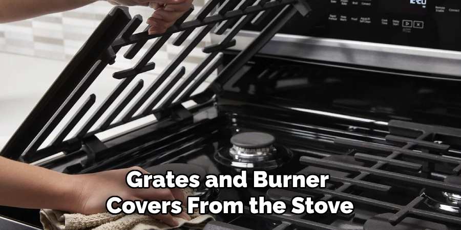 Grates and Burner Covers From the Stove