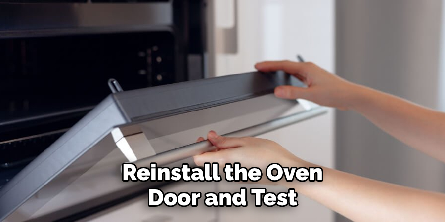 Reinstall the Oven Door and Test