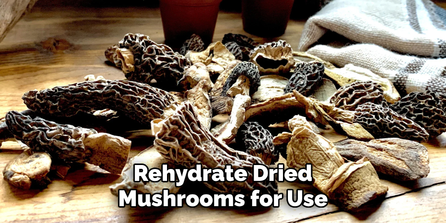 rehydrate dried mushrooms for use