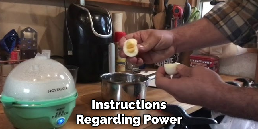 Instructions
Regarding Power