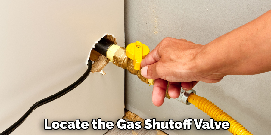 Locate the Gas Shutoff Valve