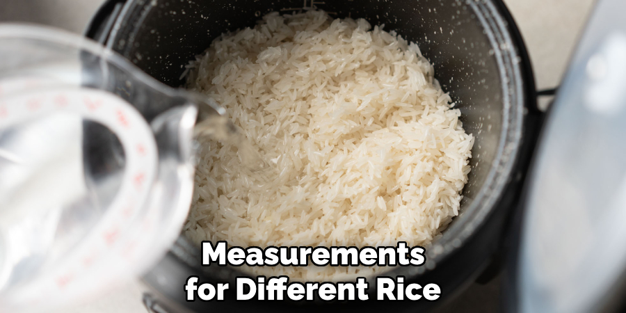 Measurements
for Different Rice