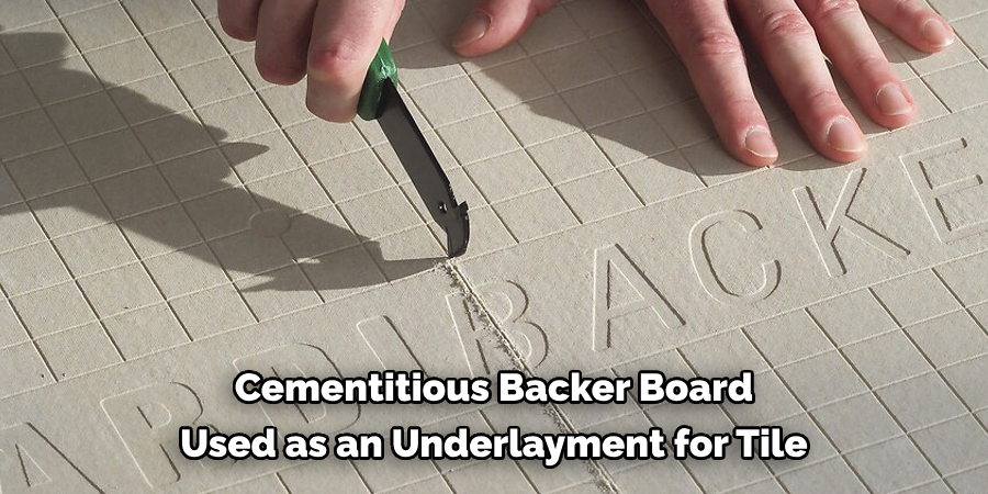 Cementitious Backer Board Used as an Underlayment for Tile