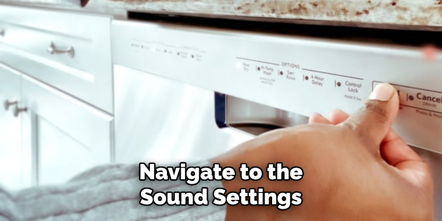 Navigate to the Sound Settings