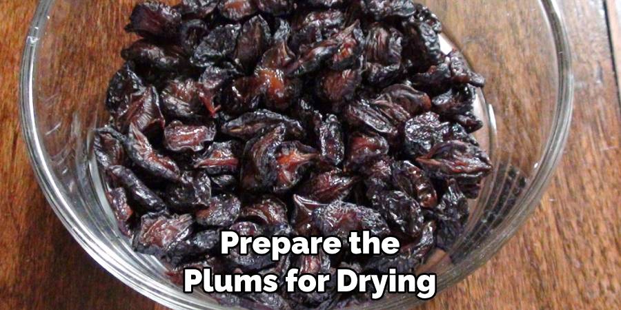Prepare the Plums for Drying
