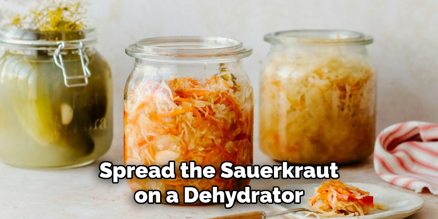 Spread the Sauerkraut on a Dehydrator
